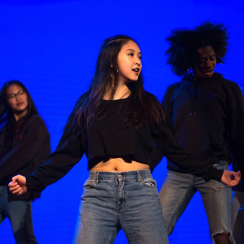There are numerous ways for students to pursue their interests outside the classroom, from performance groups to student government. Dance troupes, like Rhythmic Blue shown here, offer opportunities to engage your creative side.